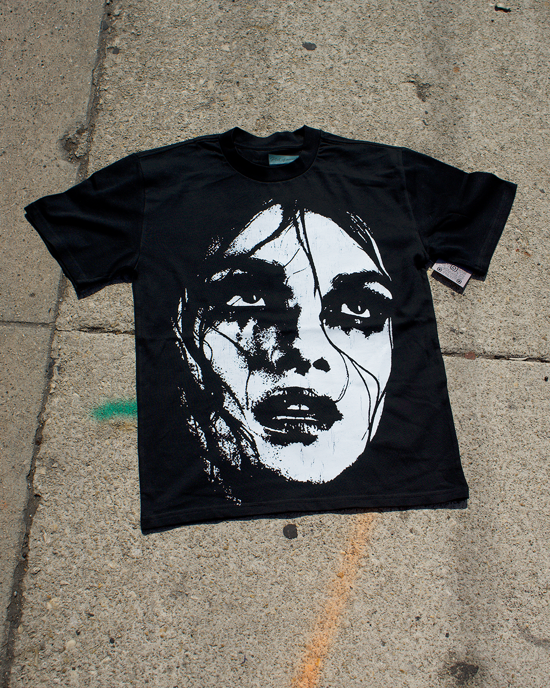 Stages Of Emotion Oversized Black Tee