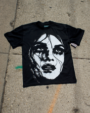 Stages Of Emotion Oversized Black Tee