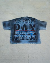 America First Vintage Grey Wash Tee