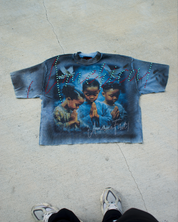 America First Vintage Grey Wash Tee