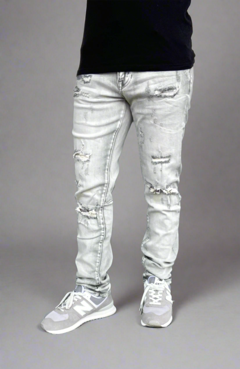 Breezy Grey Skinny Jeans