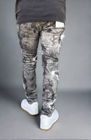 Wild Grey Print Skinny Jeans