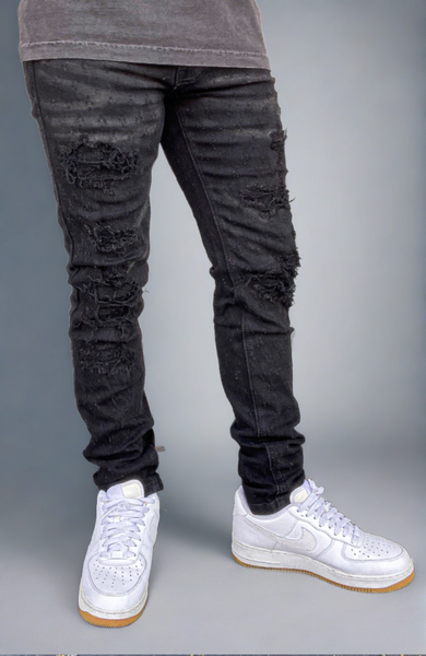 V6 Jet Black Skinny Jeans
