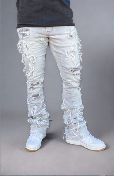 Flame Flared Jeans (Grey)