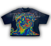 Trust No One Rhinestone Crop Tee