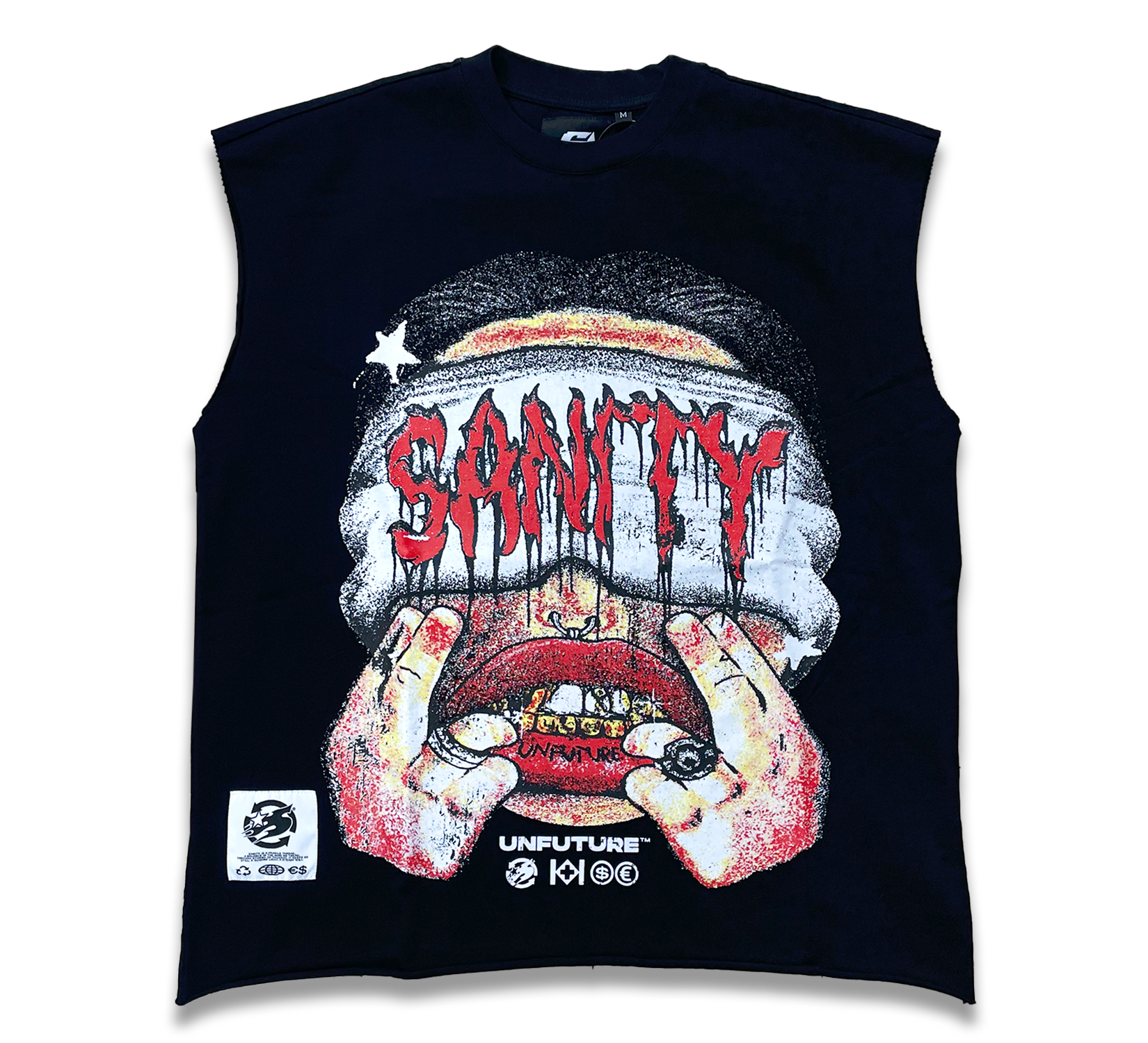 Sanity Unfuture Sleeveless Crop Tee