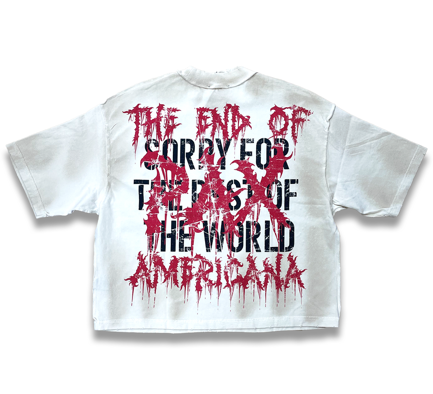 Thank You God Oversized Crop Tee
