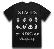 Stages Of Emotion Oversized Black Tee