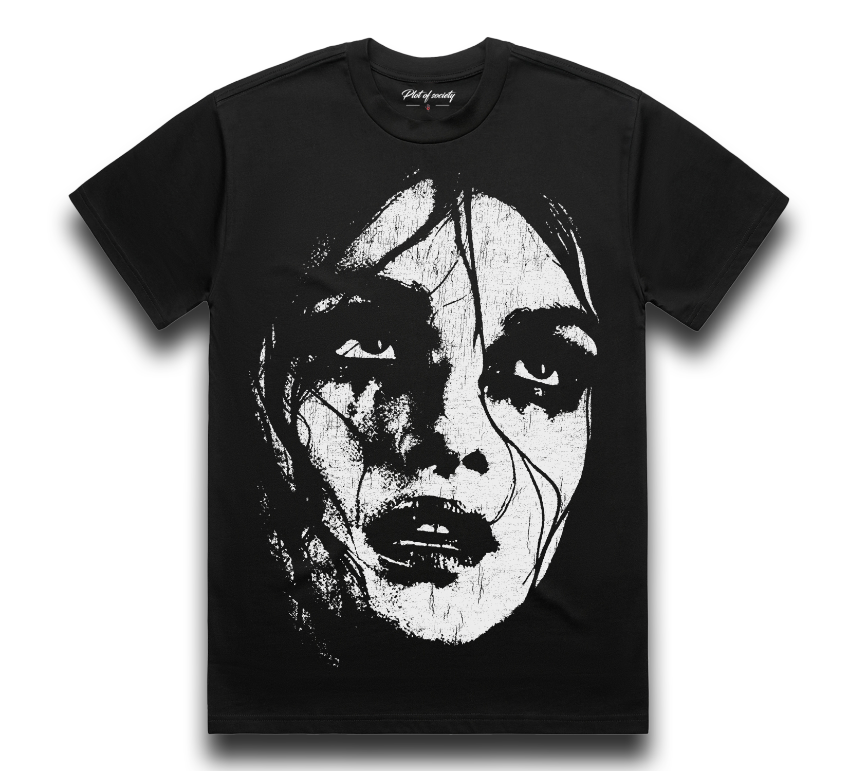 Stages Of Emotion Oversized Black Tee