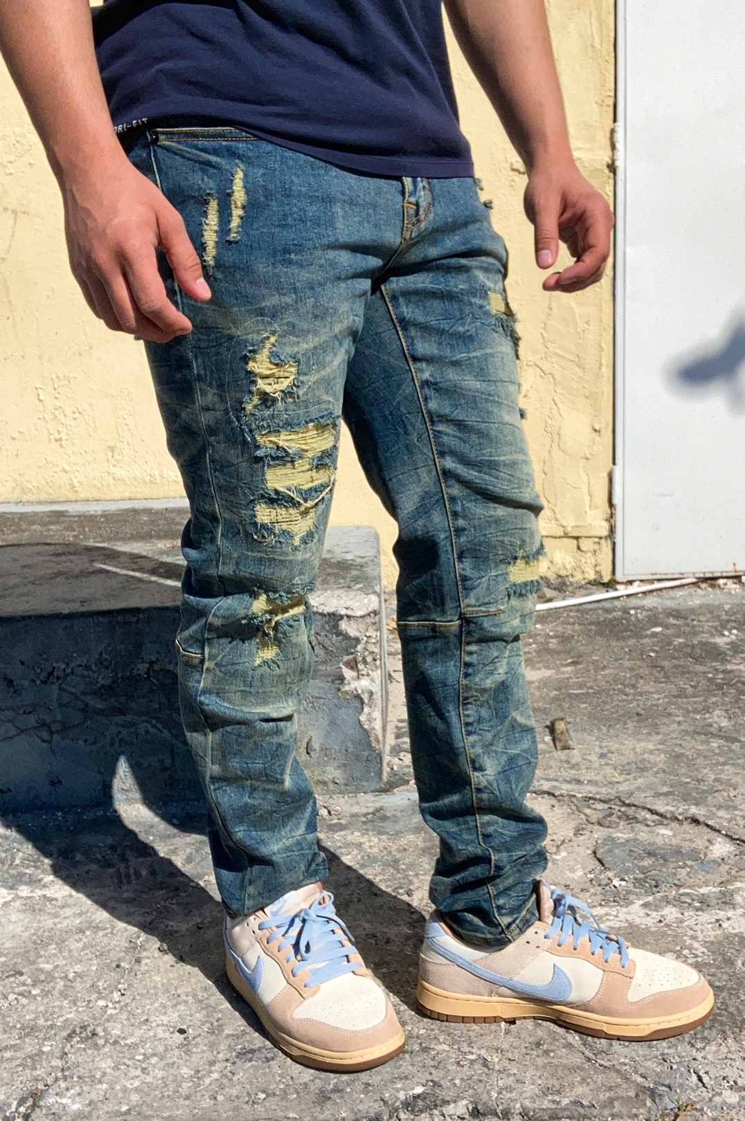 Tinted Blue Skinny Fit Jeans