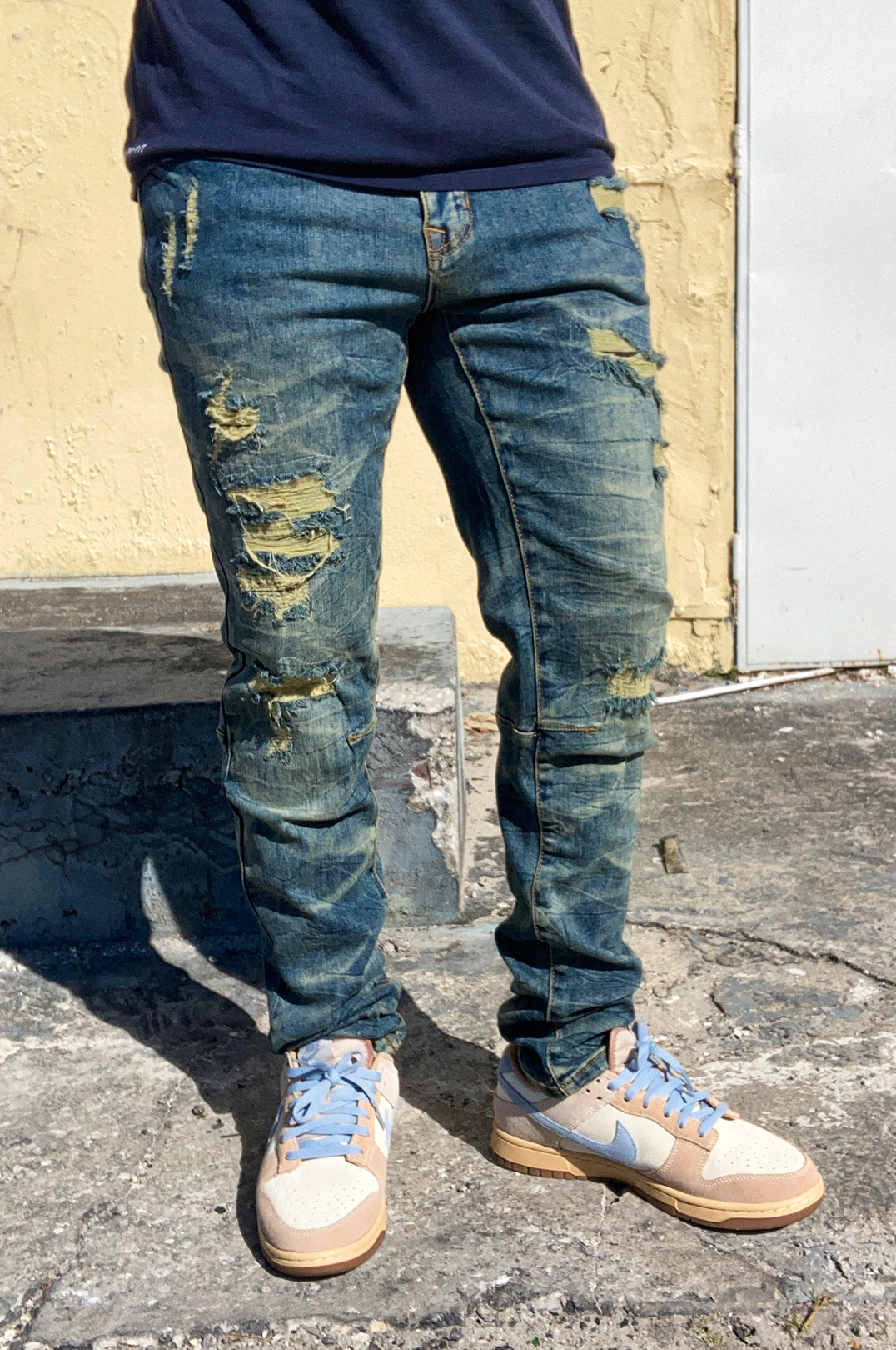 Tinted Blue Skinny Fit Jeans