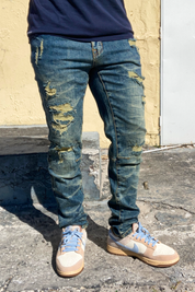 Tinted Blue Skinny Fit Jeans