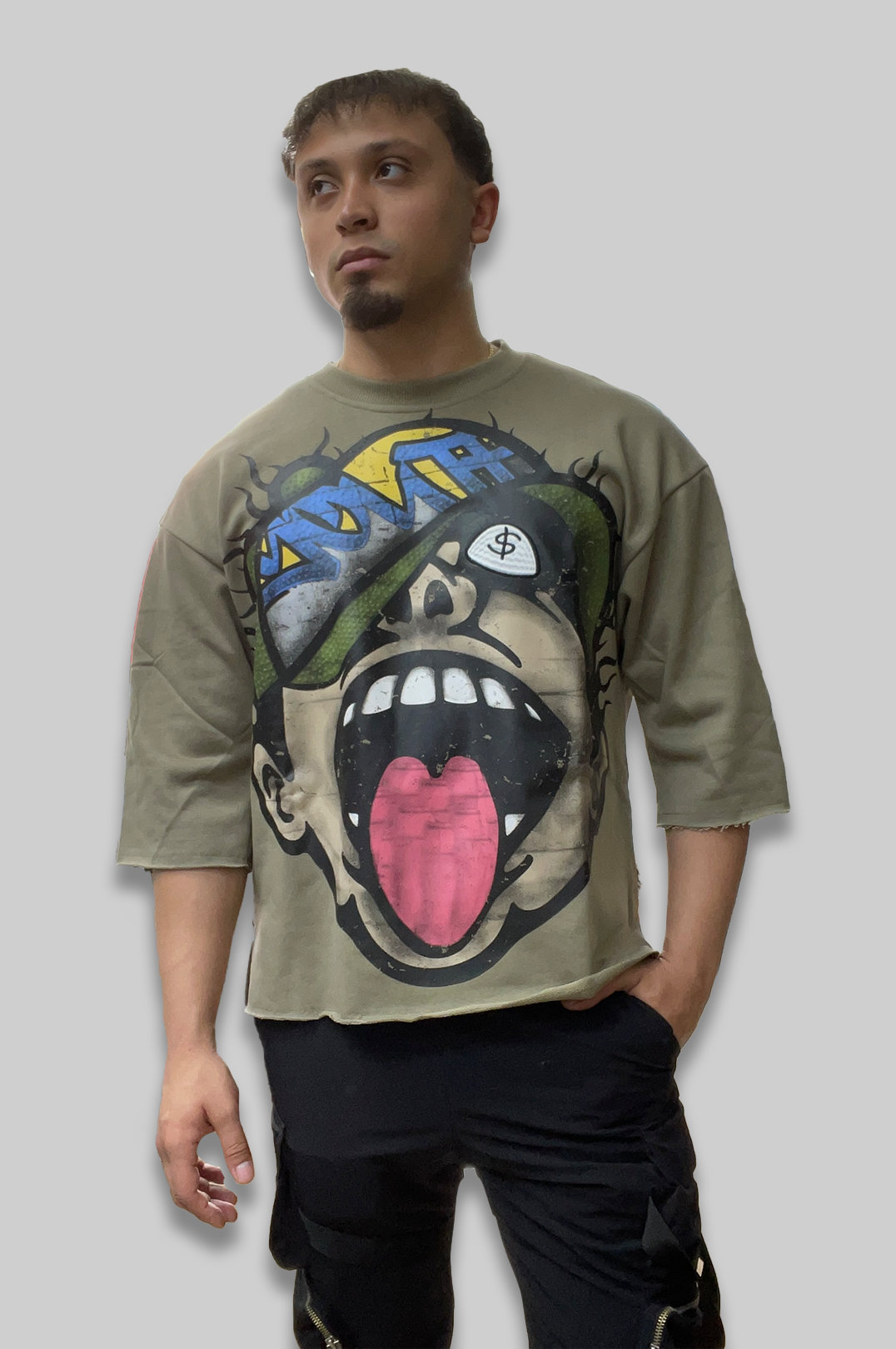Crush On Edge Oversized Crop Tee