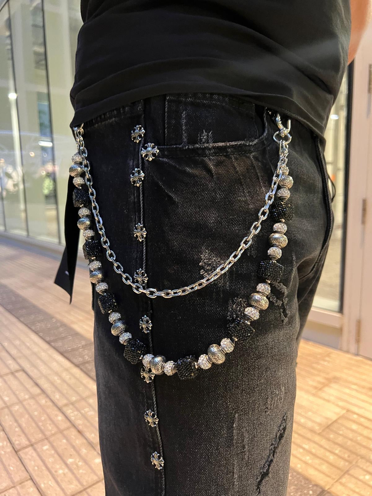 Obsidian Relic Chain – Silver/Black