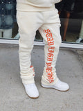 Stay High Paradise Stacked Joggers (Offwhite)