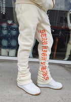 Stay High Paradise Stacked Joggers (Offwhite)