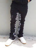 Stay High Paradise Stacked Joggers (Black)