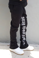 Stay High Paradise Stacked Joggers (Black)