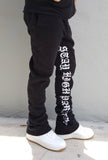 Stay High Paradise Stacked Joggers (Black)