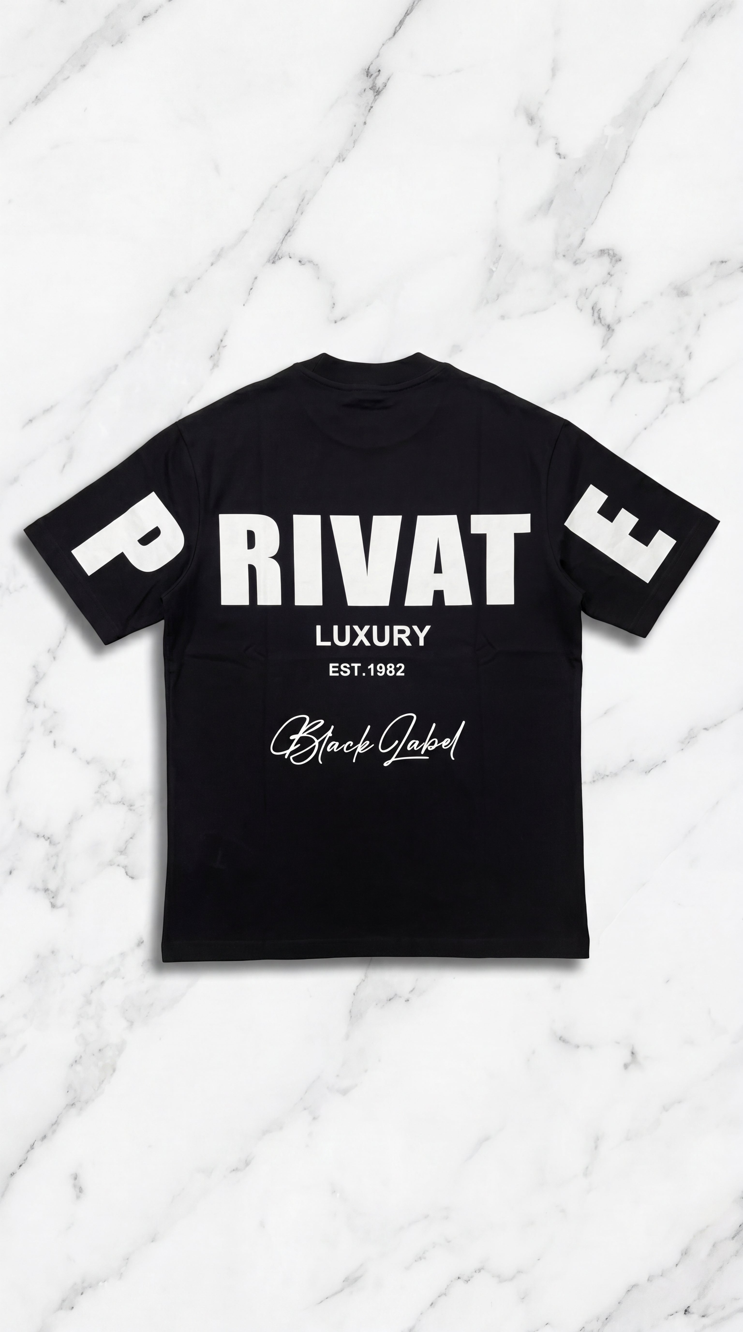 Privaté Black Label Tee – Black