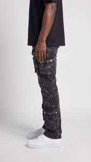 Phantom Utility Cargo Jeans – Black