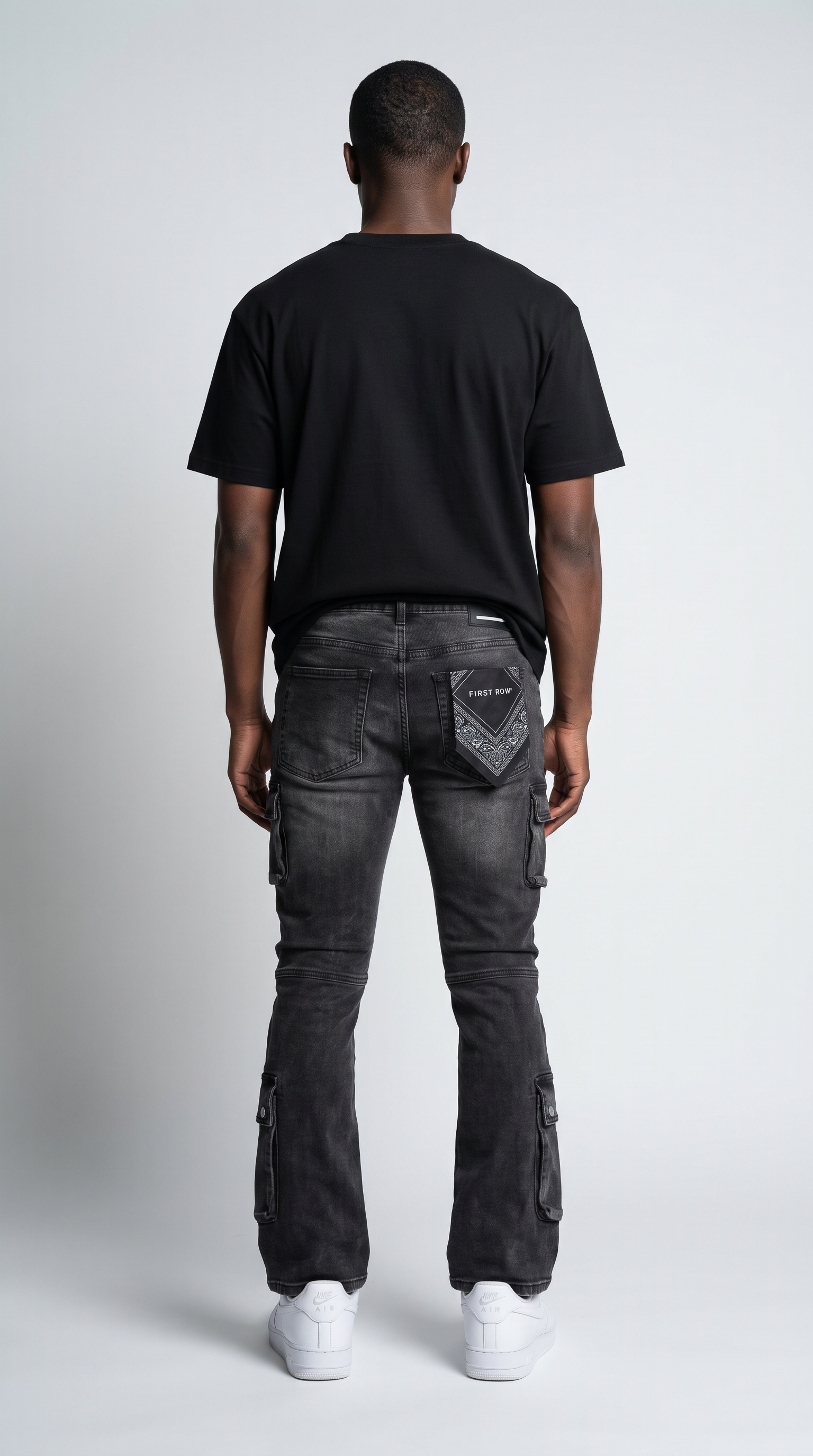 Phantom Utility Cargo Jeans – Black