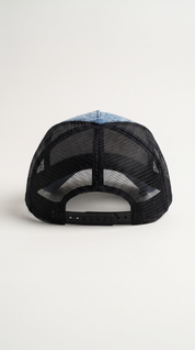 Saint Acid-Wash Trucker Hat – Blue