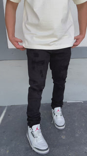 Jet Black Ripped Skinny Jeans