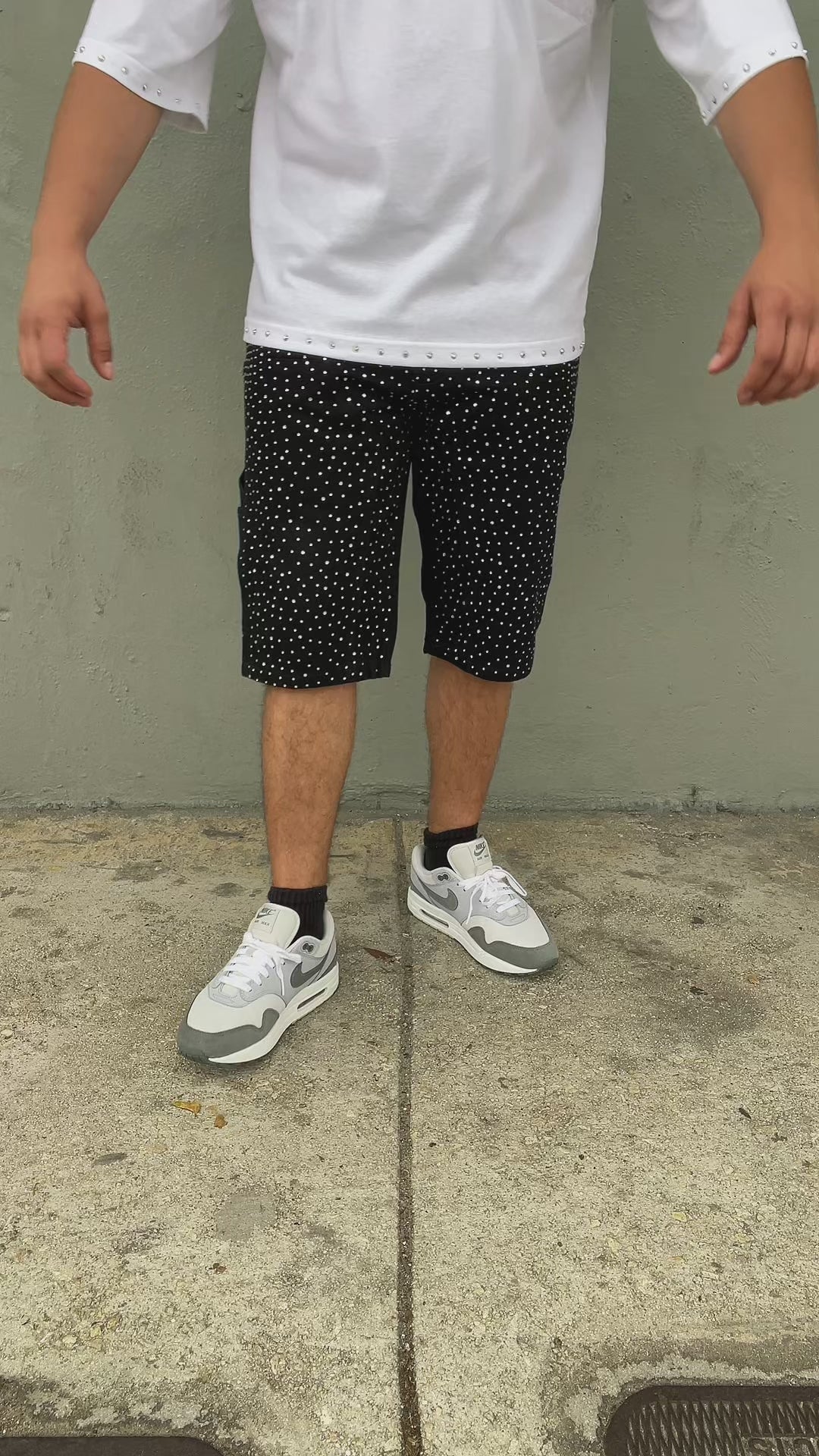 Rhinestone Jean Short