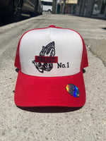 Trust No 1 Trucker Hat (White/Red)