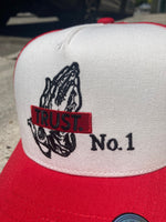 Trust No 1 Trucker Hat (White/Red)