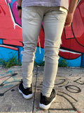 Under Patch Ankle Zip Jeans (Grey)