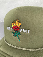Live Free Trucker Hat (Olive)